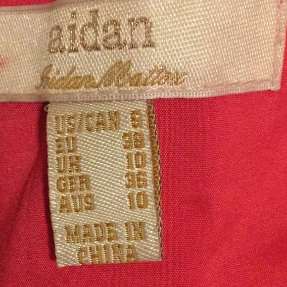 AIDAN MATTOX - RUCHED V-NECK CHIFFON DRESS - Picture 7 of 7